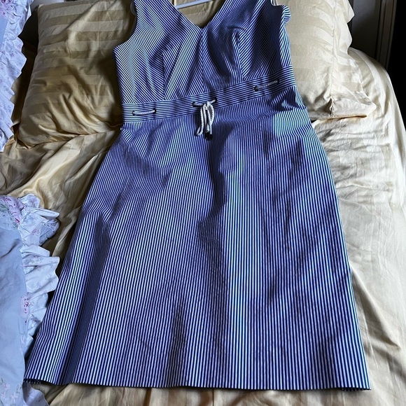 J. Crew blue and white nautical dress. Size 14. EUC! - Picture 6 of 6